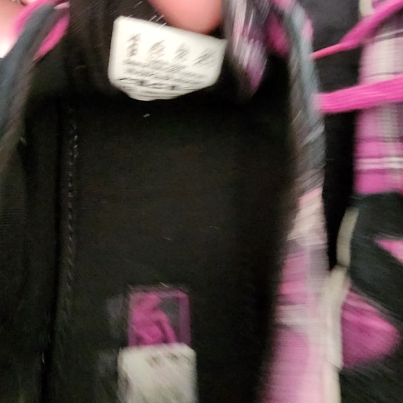 Vans Plaid Athletic Shoes with Pink Laces - Picture 7 of 9